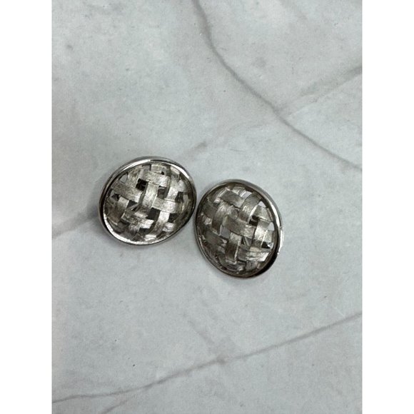 Vintage Lot 3 Crown Trifari Silverplate Jewelry Pieces Necklace Clip On Earrings - Picture 6 of 10